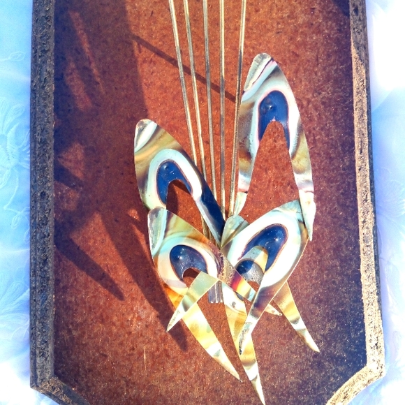 Mid Century Hand Crafted Brutalist Brass Wall Art - Picture 12 of 12